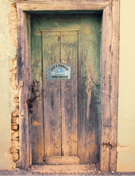 Dad's Garage Rounded Top Sublimated Door Hanger