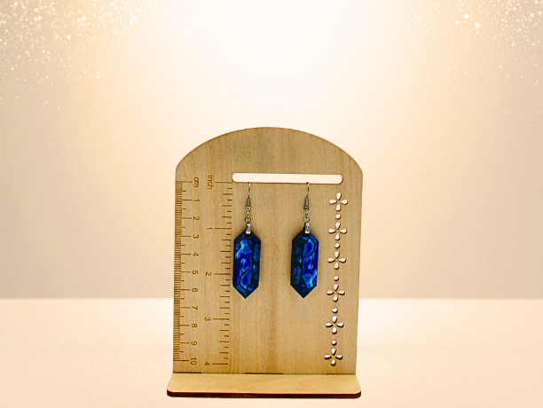 MDF-Gemstone shaped Sublimated Earrings 1.5 inch