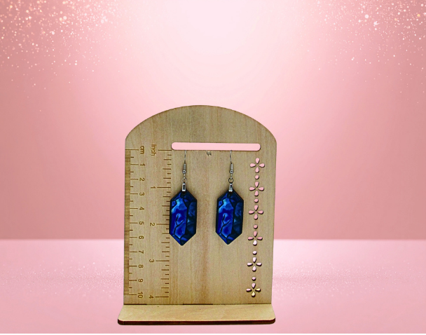 MDF- Chubby Gemstone shaped Sublimated Earrings 1.5 inch
