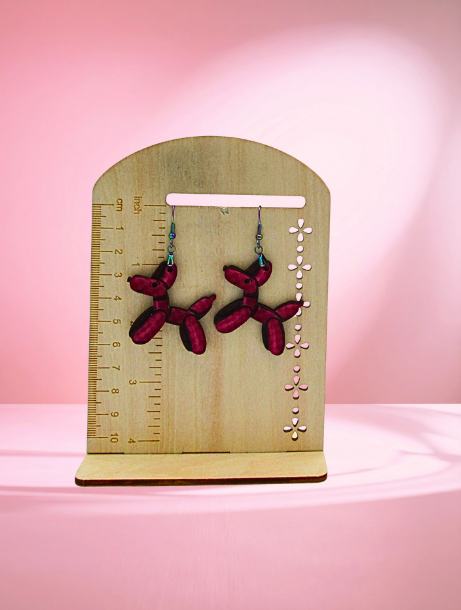 MDF-Dog Balloon Shaped Sublimated Earrings 1.5 inch