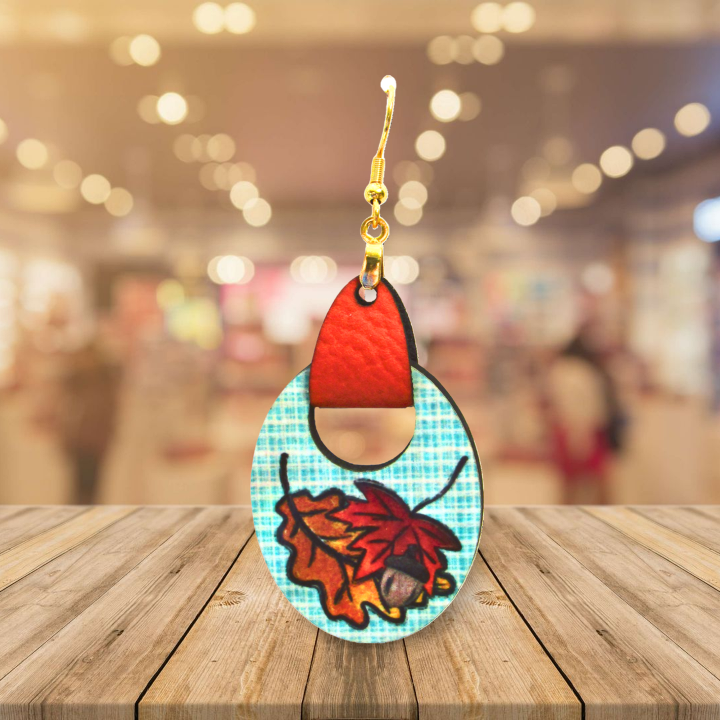 Boho Oval Shaped Sublimated Earring