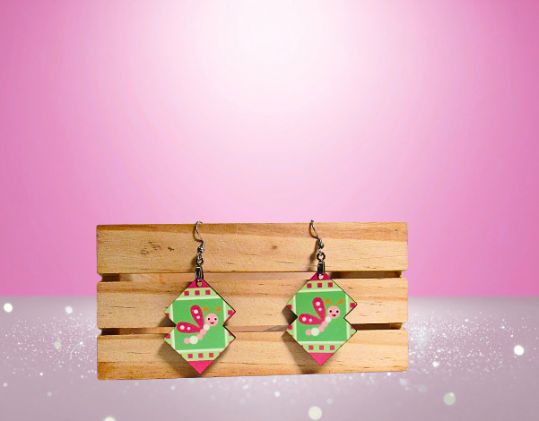 MDF-Double Boho Shaped Sublimated Earrings 1.5 inch