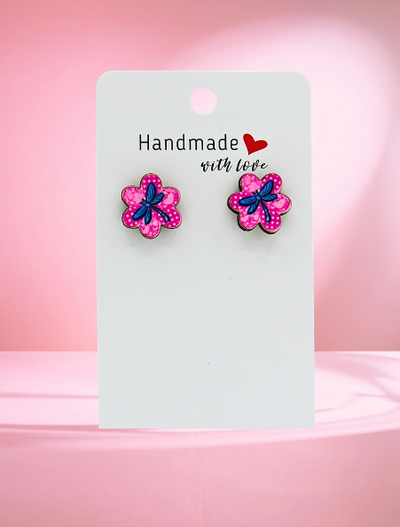 MDF-Chubby Flower Shaped Sublimated Stud Earrings
