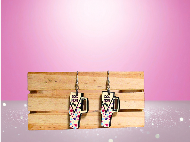 MDF-Tumbler Shaped Sublimated Earrings 1.5 inch