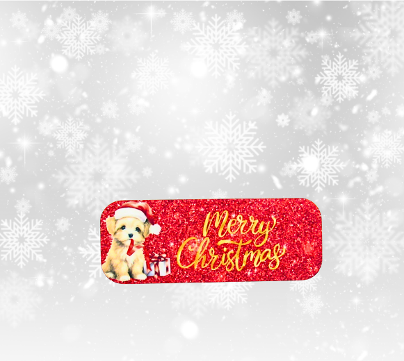 MDF-Rectangle Shaped Sublimated Barrette Christmas
