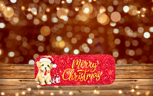 MDF-Rectangle Shaped Sublimated Barrette Christmas
