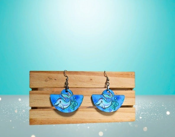 MDF-Boho Rounded Sublimated Earrings 1.5 inch