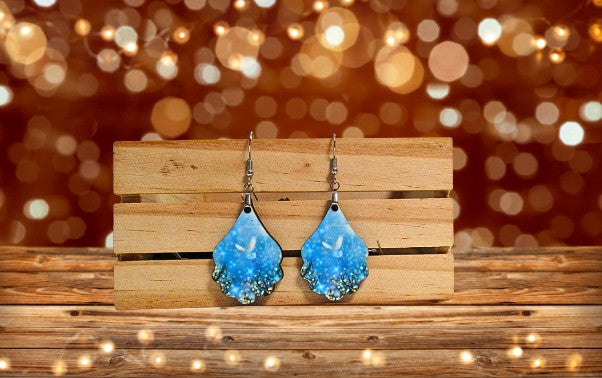 Fancy Teardrop Shaped Sublimated Earrings