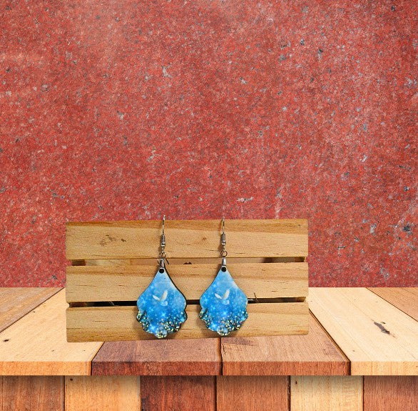 Fancy Teardrop Shaped Sublimated Earrings