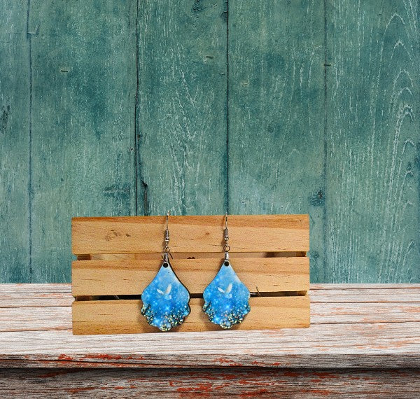 Fancy Teardrop Shaped Sublimated Earrings