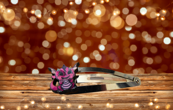 2 Inch Snap Metal Hair Barrette with MDF Sublimated Center