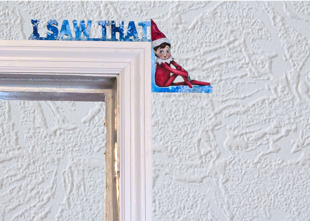 Elf Shaped Sublimated Corner Sitter