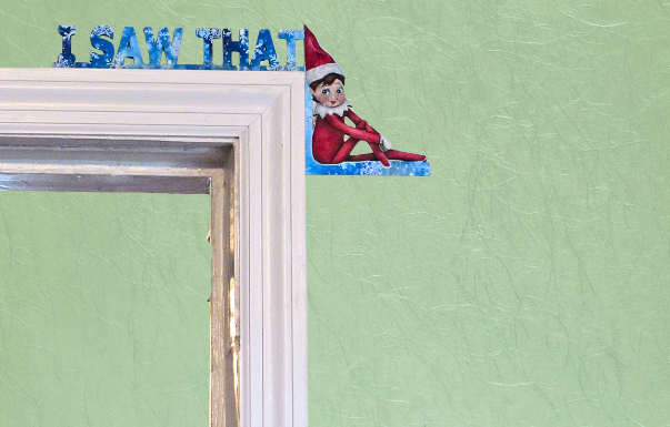 Elf Shaped Sublimated Corner Sitter