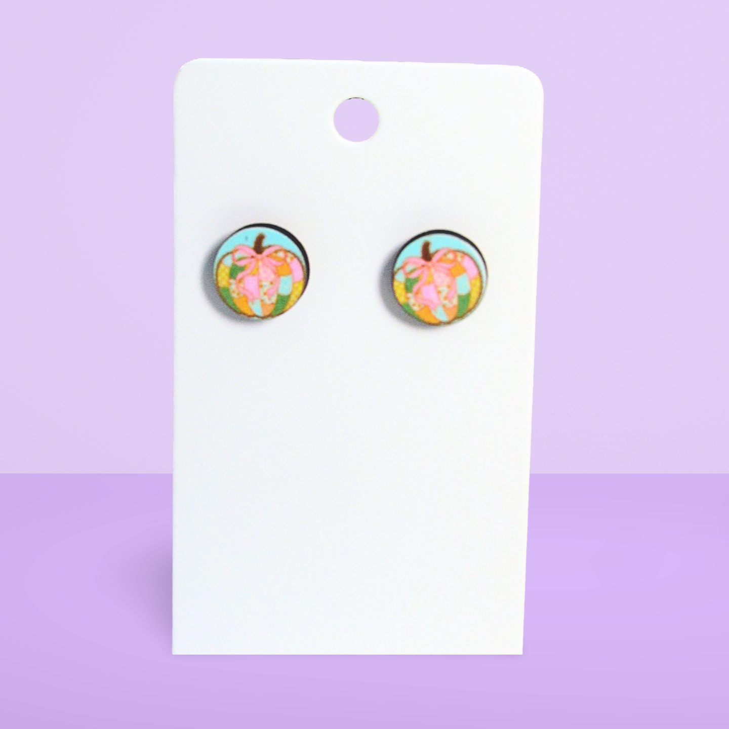 Round Shaped Stud Sublimated Earrings MDF