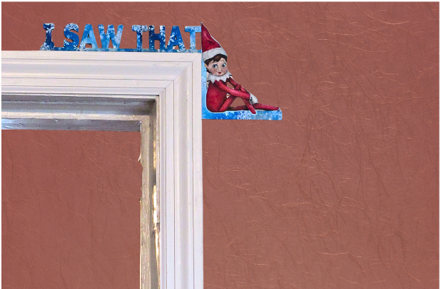 Elf Shaped Sublimated Corner Sitter