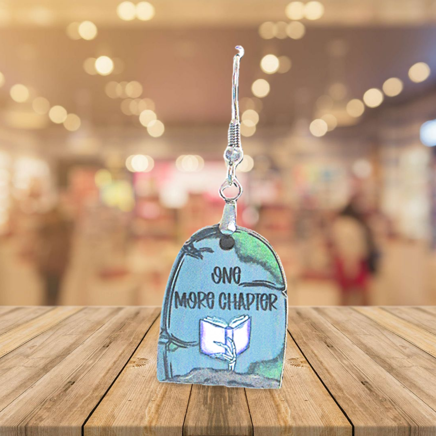 Grave Stone Shaped Sublimated Earrings 1 inch