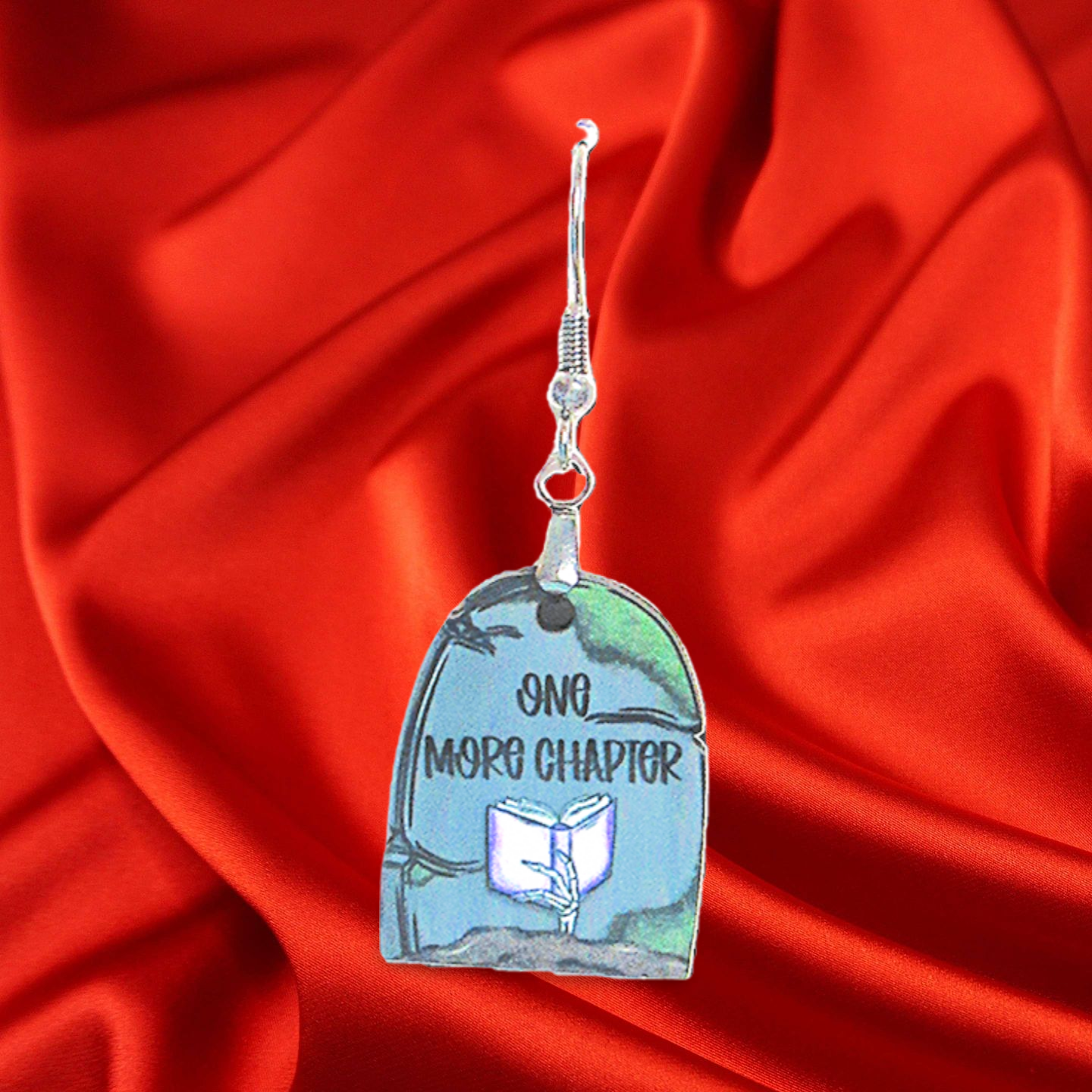 Grave Stone Shaped Sublimated Earrings 1 inch