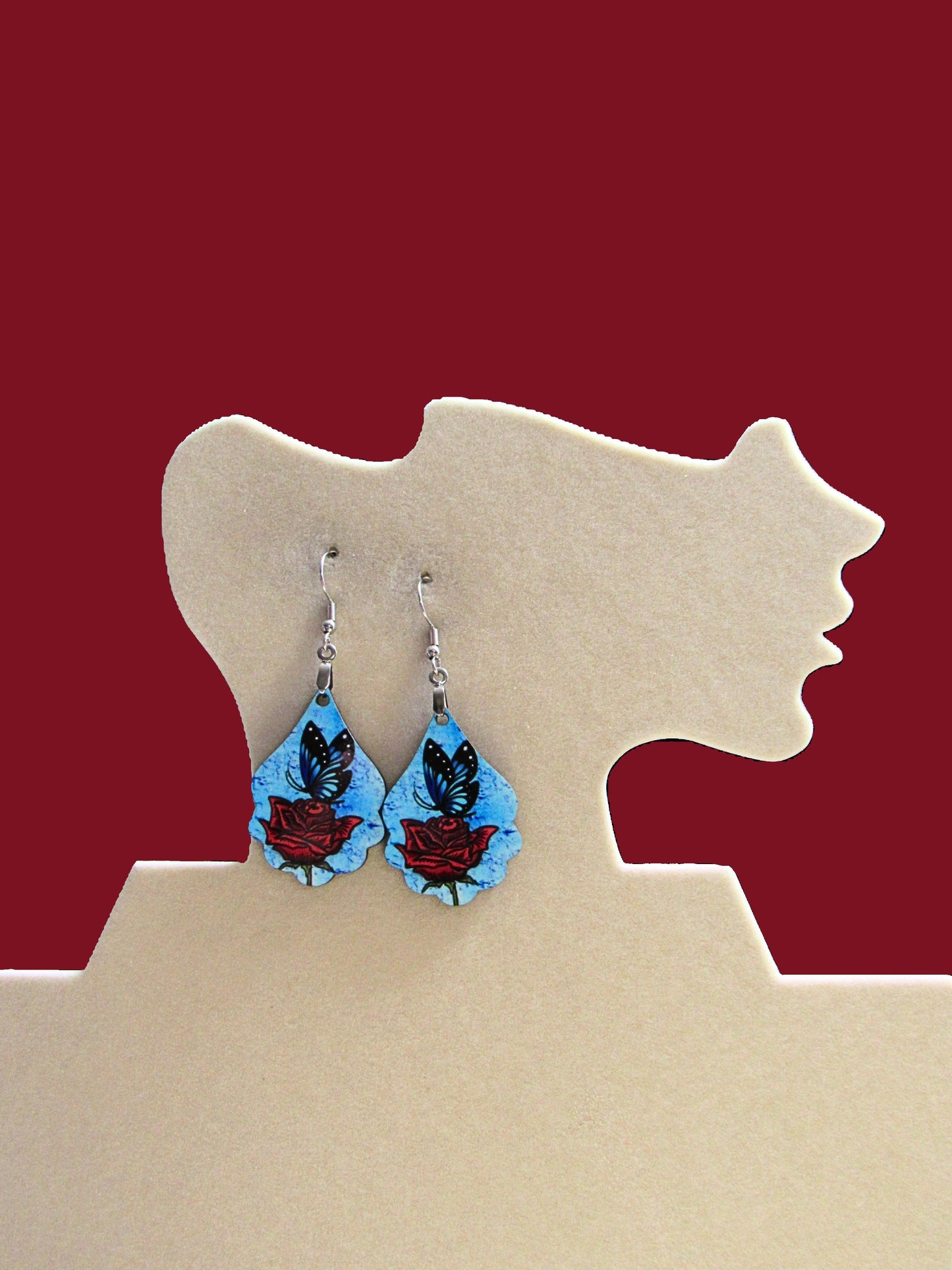 Fancy Teardrop Shaped Sublimated Earrings