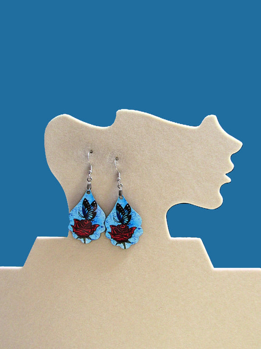 Fancy Teardrop Shaped Sublimated Earrings