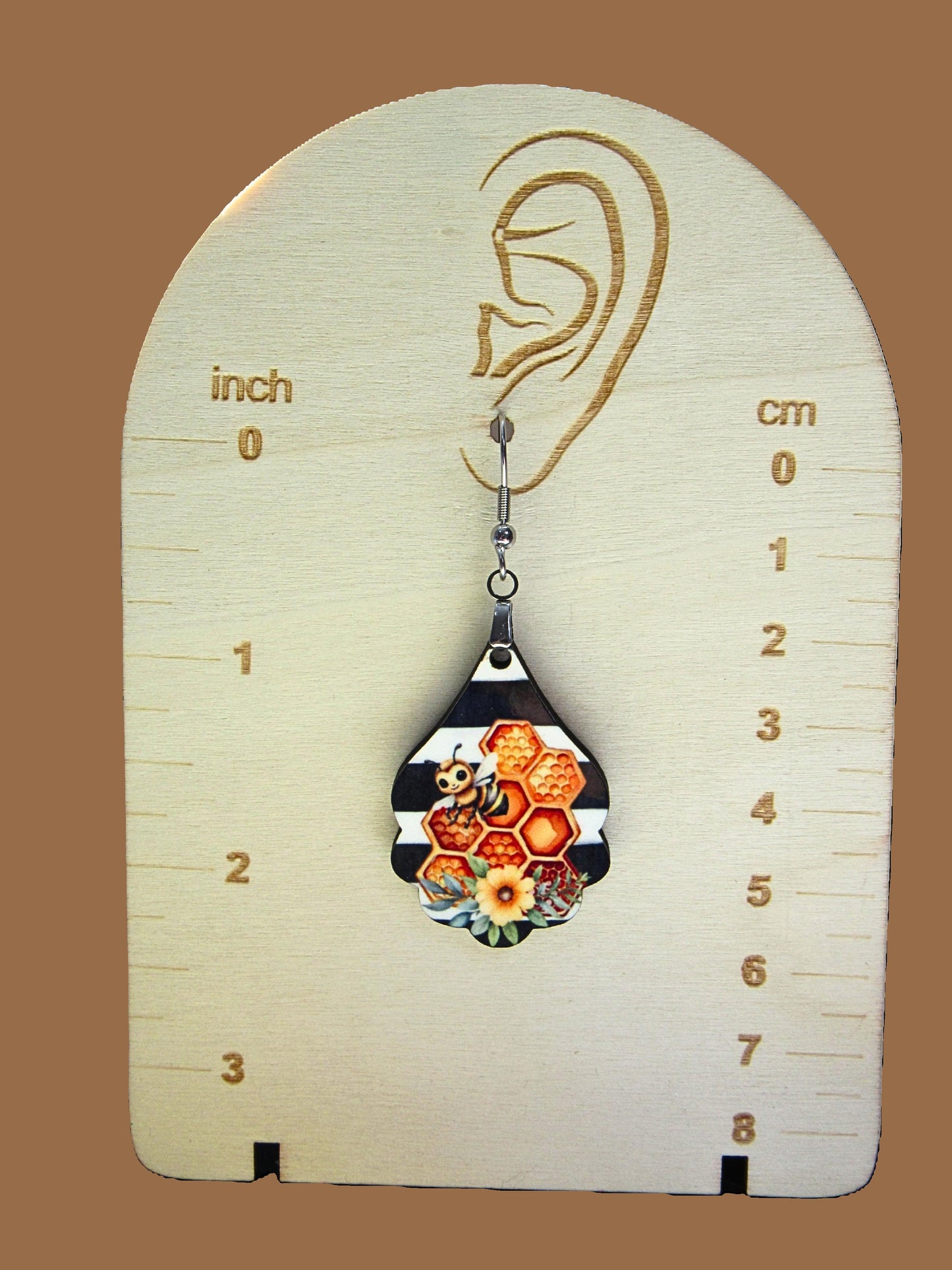 Fancy Teardrop Shaped Sublimated Earrings