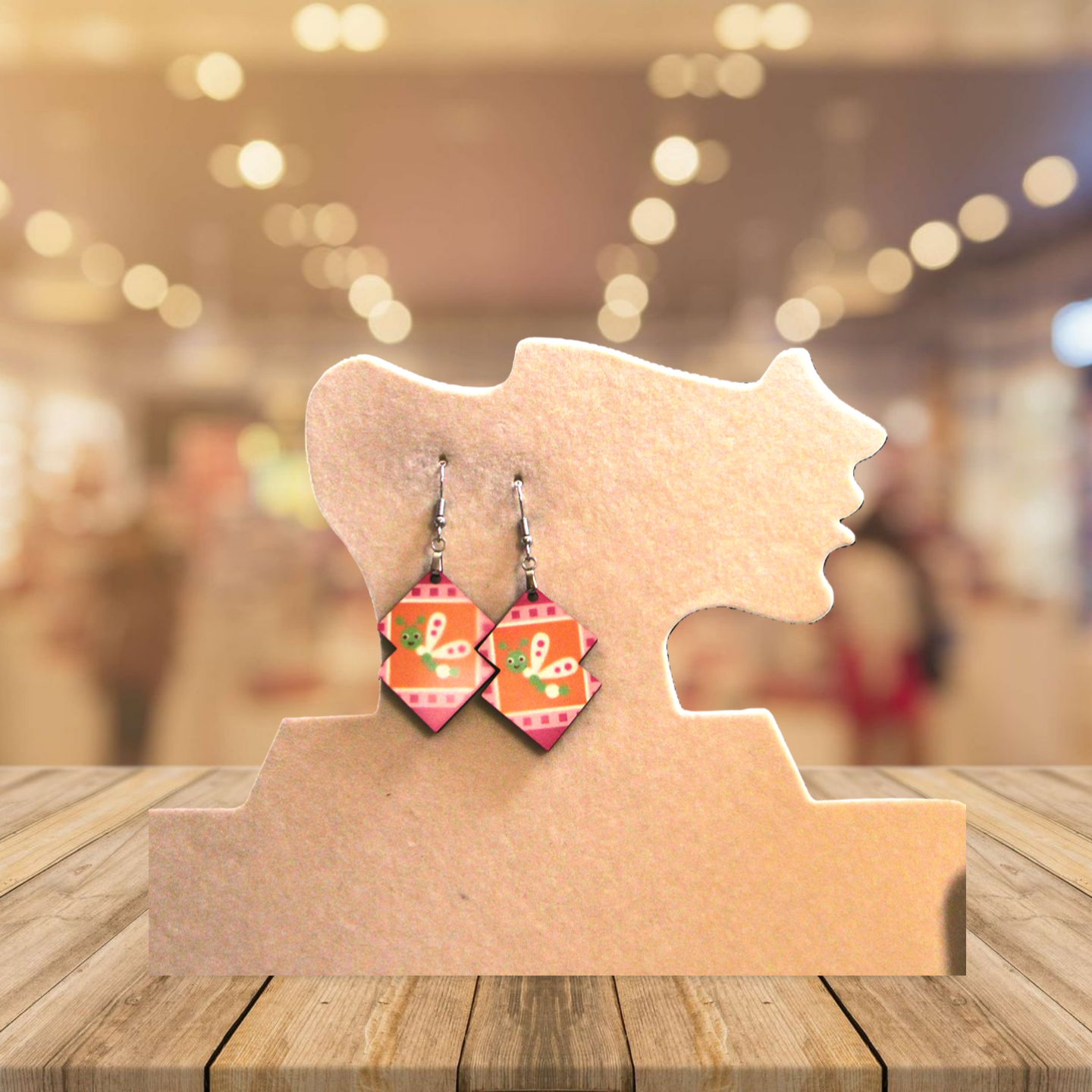 Double Boho Shaped Sublimated Earrings