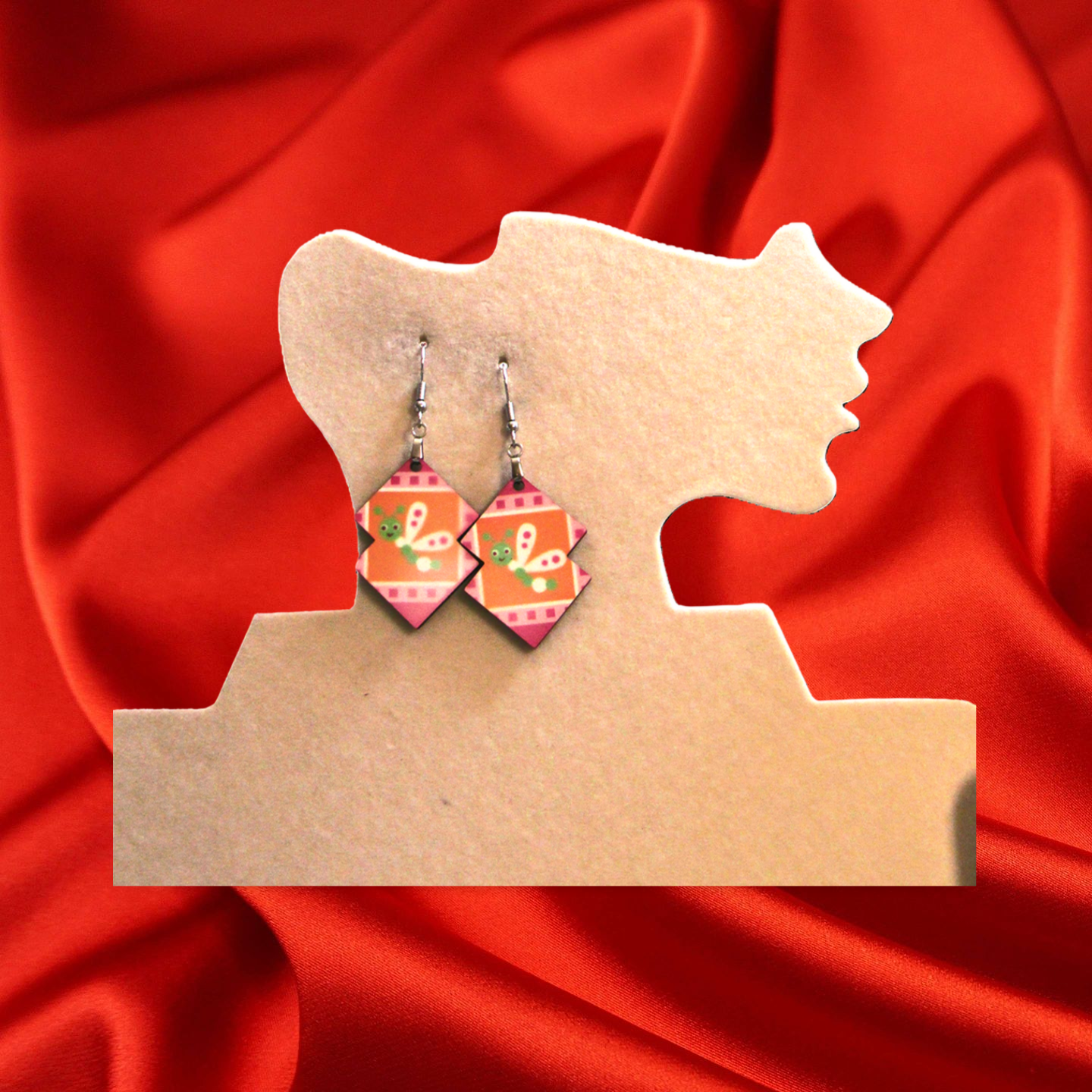 Double Boho Shaped Sublimated Earrings