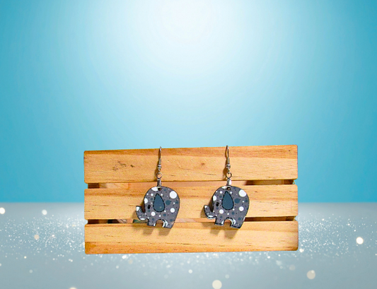 MDF-Elephant Shaped Sublimated Earrings 1 inch