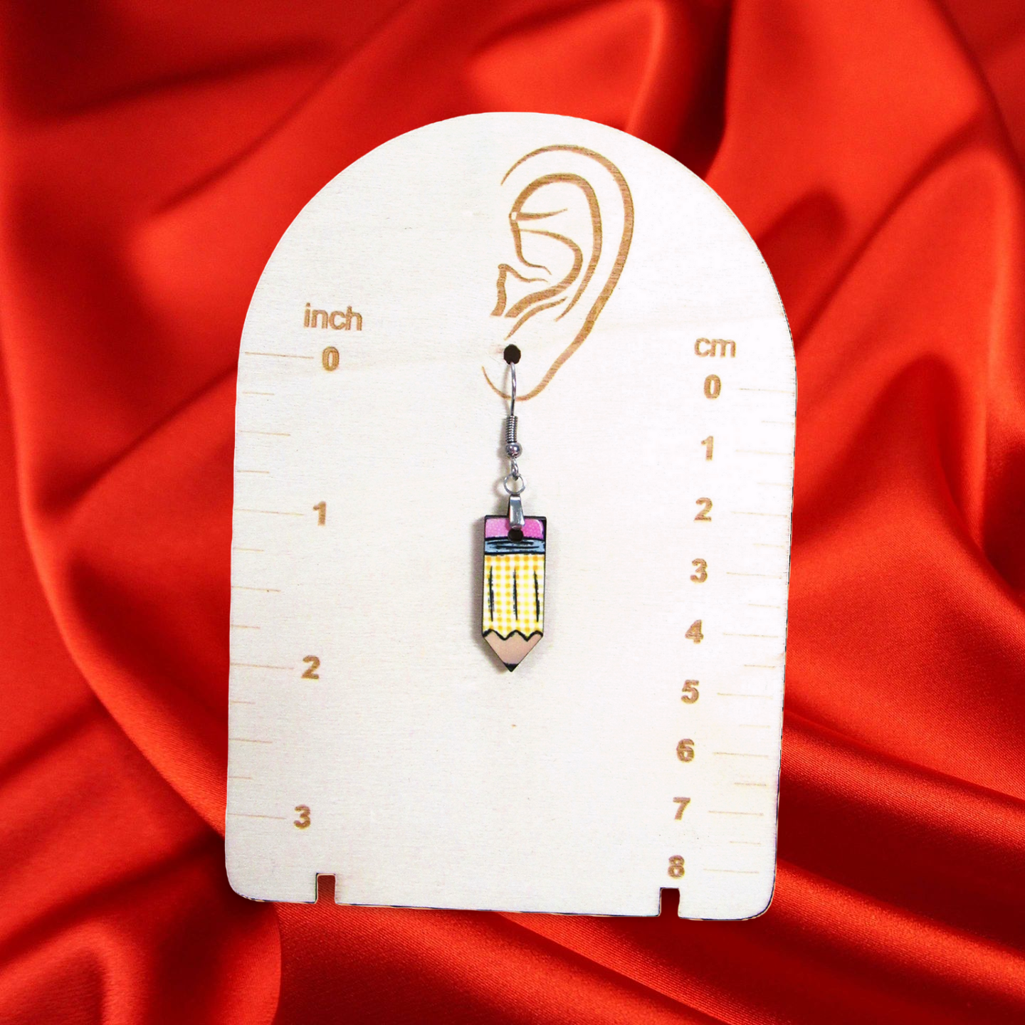 Pencil Shaped Sublimated Earring