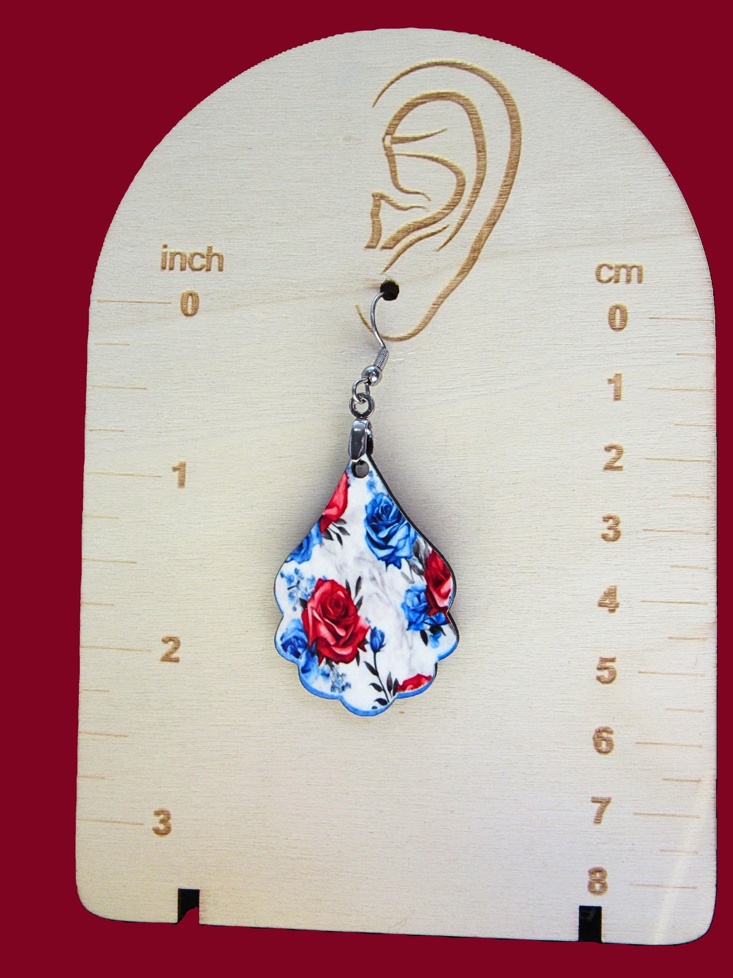 Fancy Teardrop Shaped Sublimated Earrings