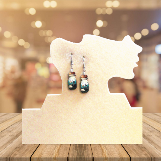 Vial Shaped Sublimated Earring 1 inch