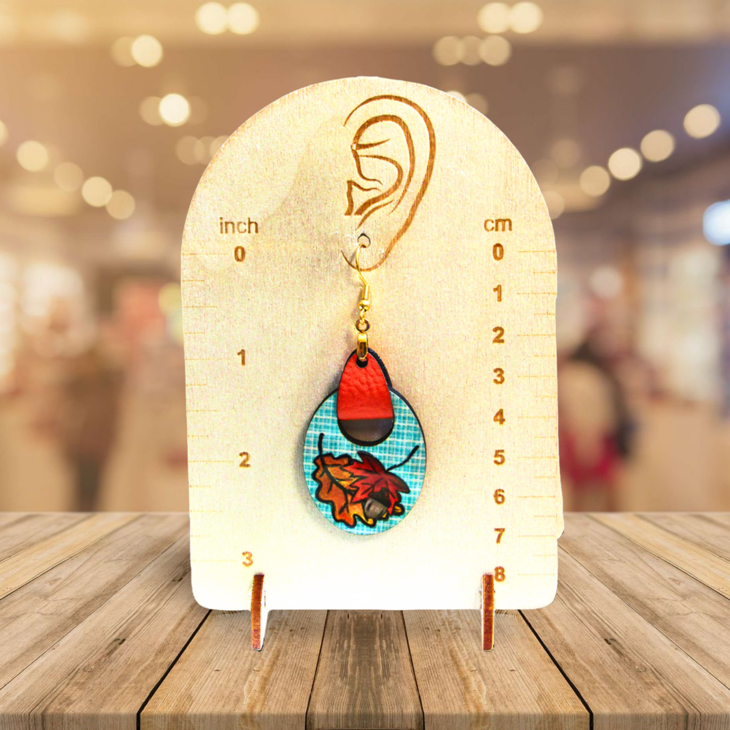 Boho Oval Shaped Sublimated Earring