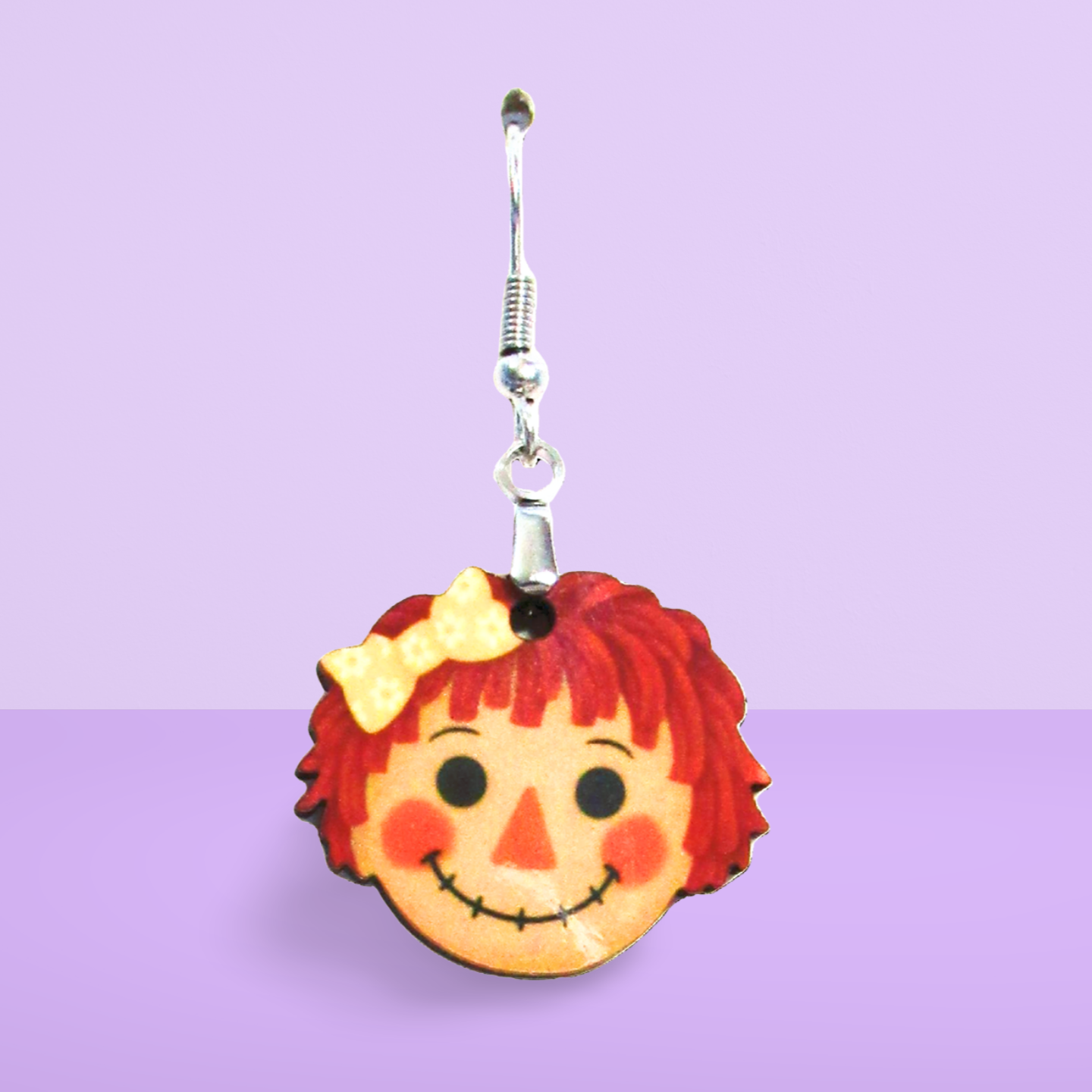 Scarecrow Girl Head Shaped Sublimated Earrings