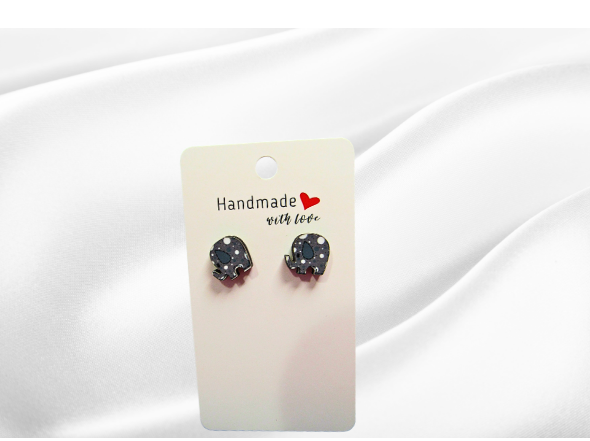 MDF-Elephant Shaped Sublimated Stud Earrings