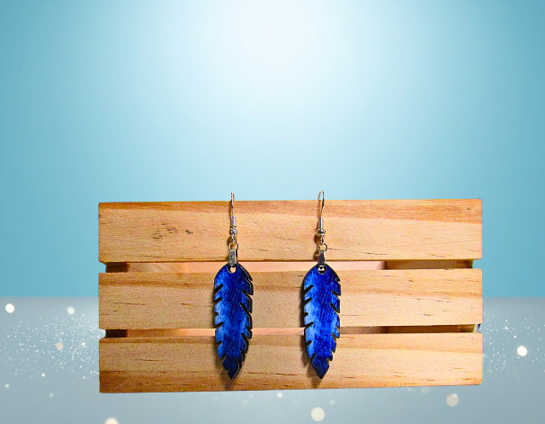 MDF-Feather Shaped Sublimated Earrings 1.5 inch