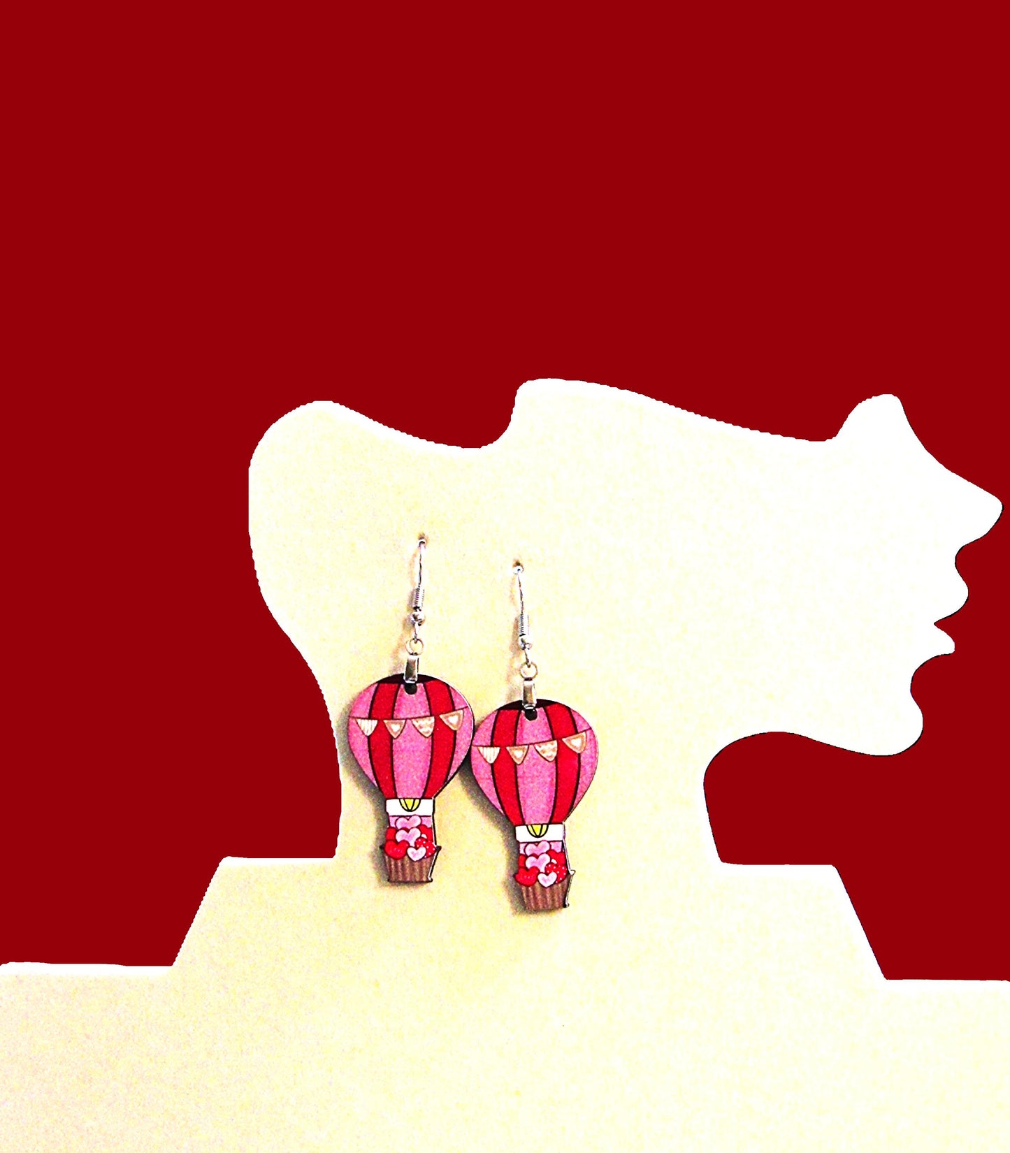 Hot Air Balloon Shaped Sublimated Earring