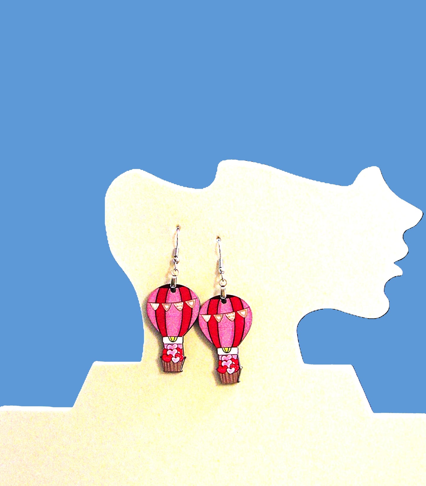Hot Air Balloon Shaped Sublimated Earring