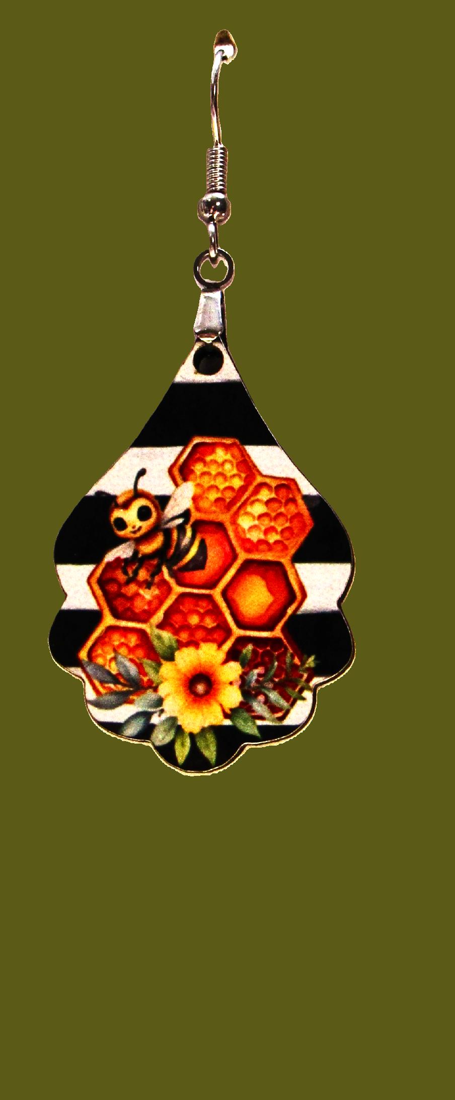 Fancy Teardrop Shaped Sublimated Earrings