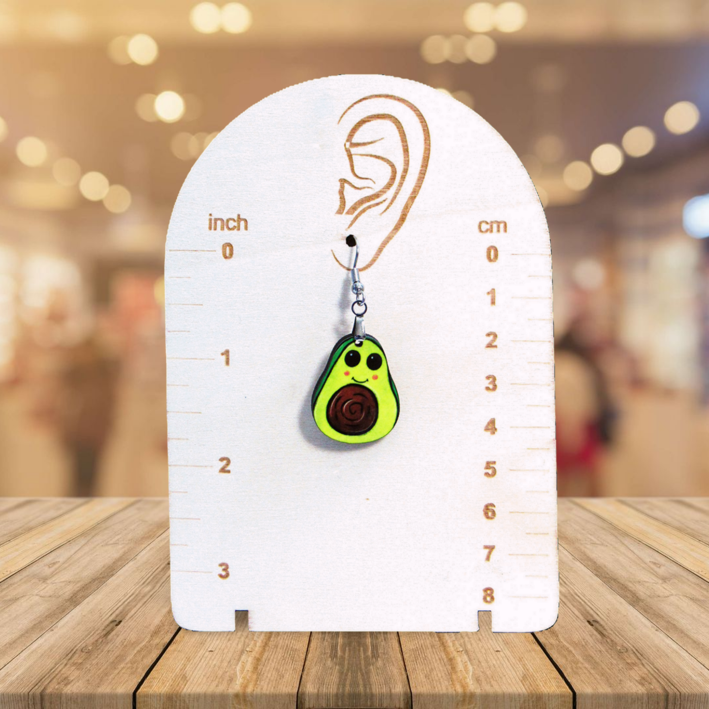 Avocado Shaped Sublimated Earrings