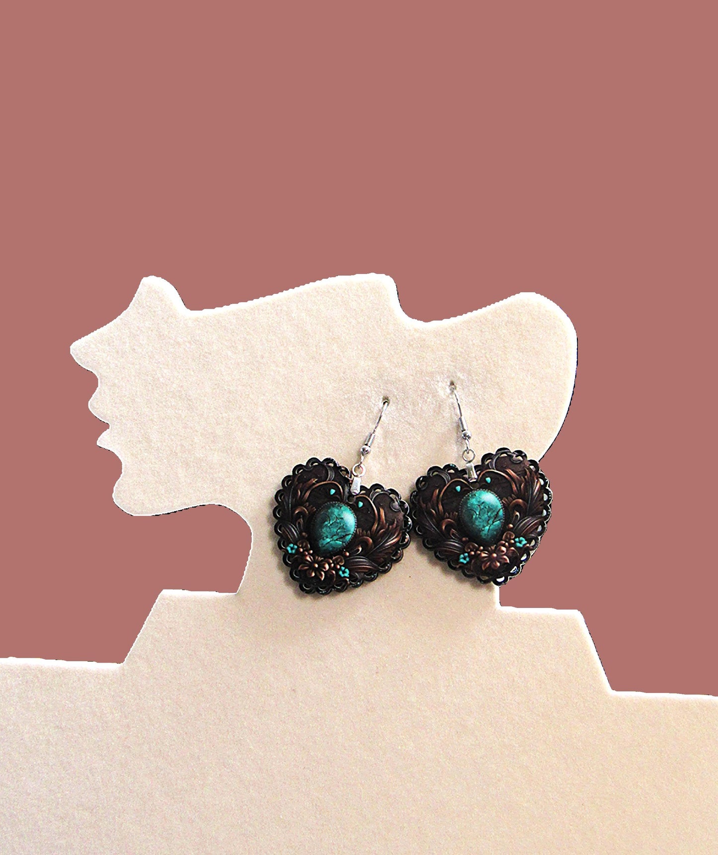 Heart Shaped Sublimated Earrings