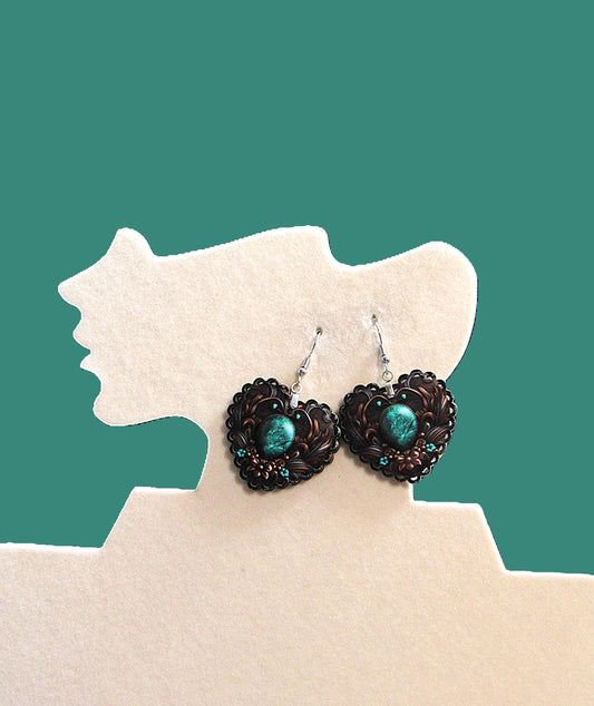 Heart Shaped Sublimated Earrings