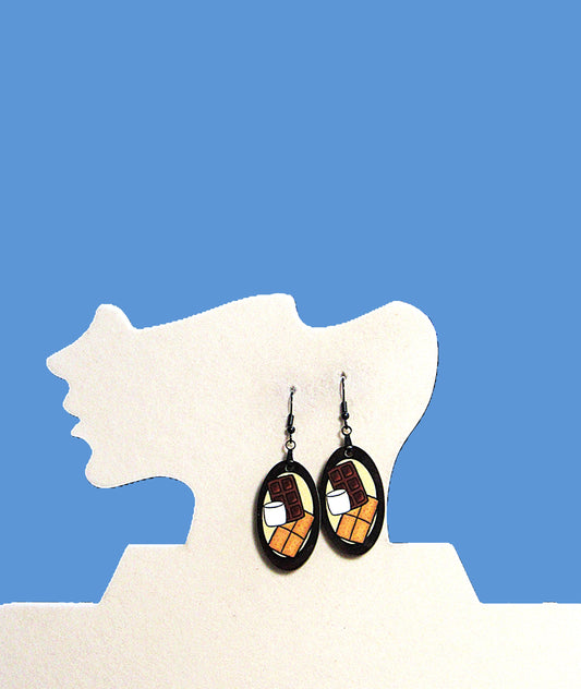 Oval Shaped Sublimated Earrings