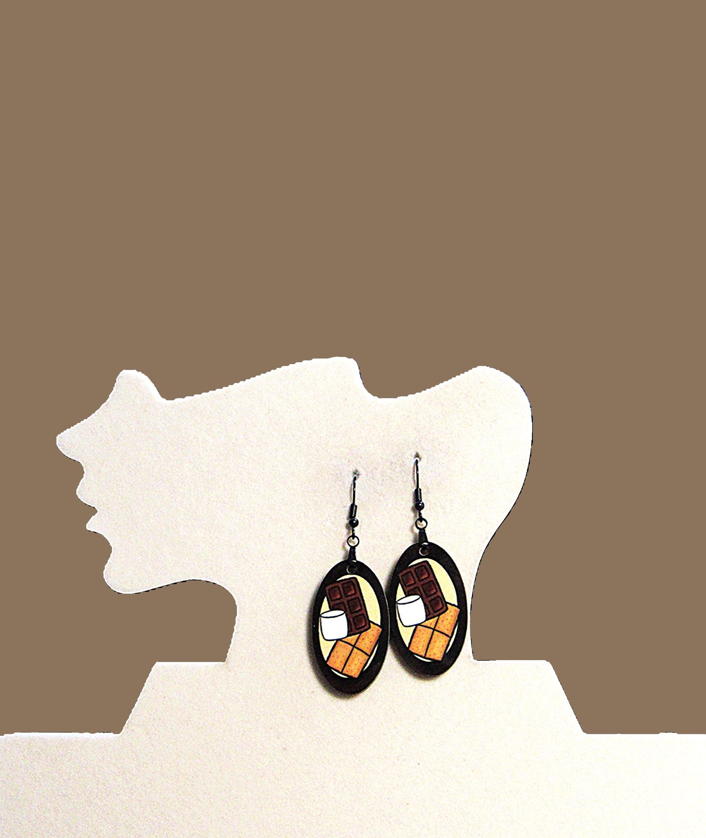 Oval Shaped Sublimated Earrings