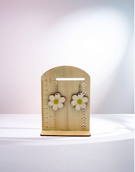 MDFChubby Flower Shaped Sublimated Earrings 1.5 inch