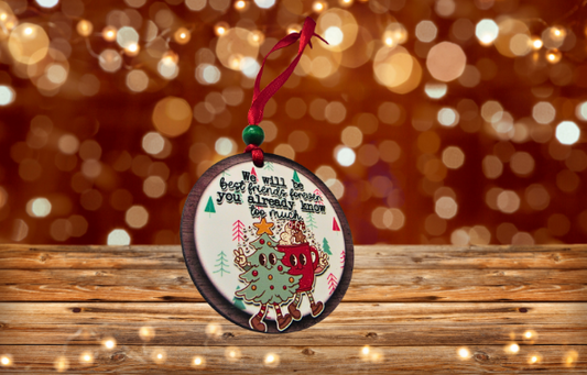 Round Shaped Sublimated MDF Ornament