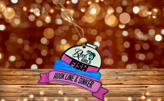 MDF-Christmas Bulb with Ribbon Shaped Sublimated Ornament