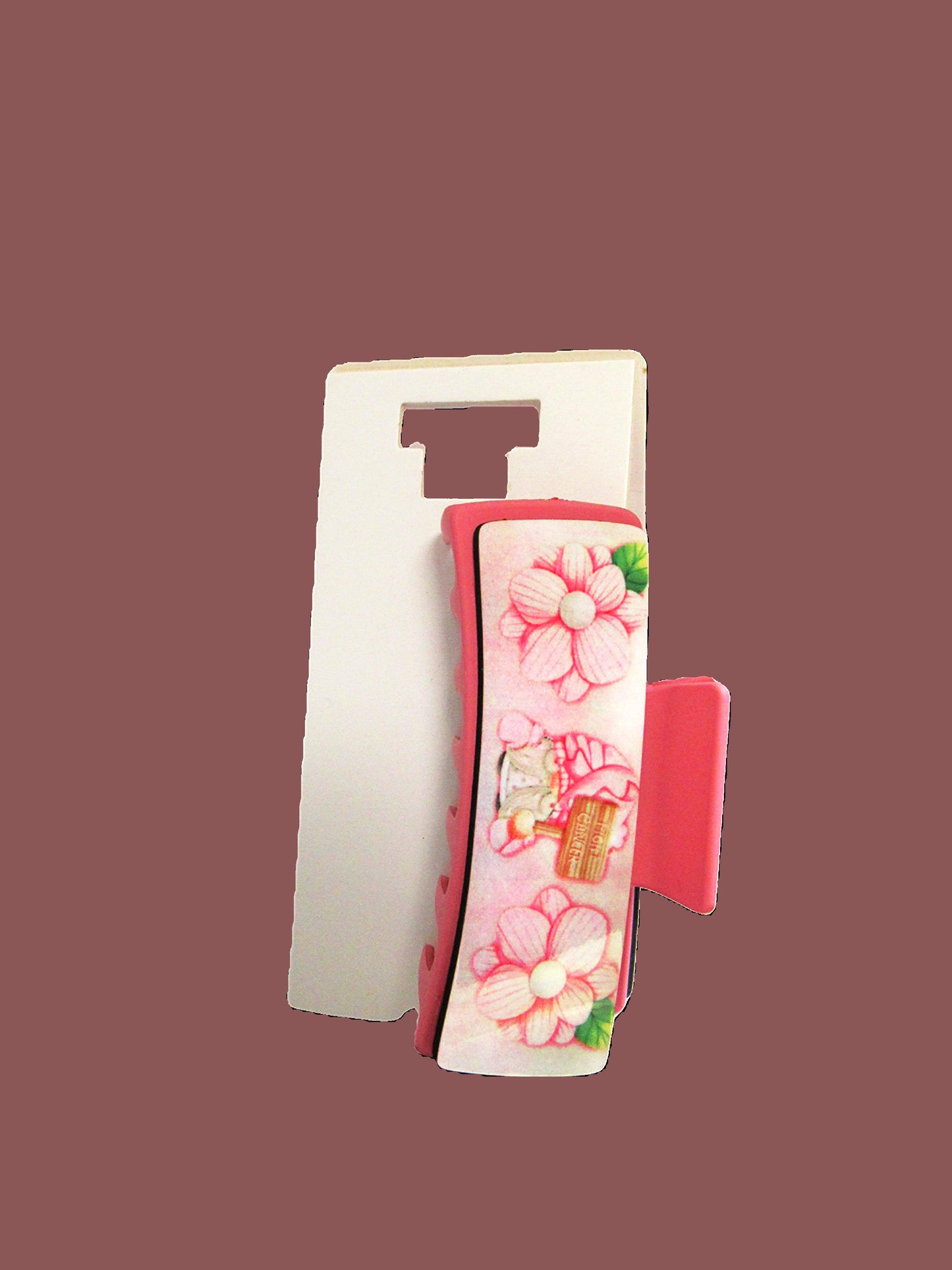 Breast Cancer Sublimated Hair Clip Large