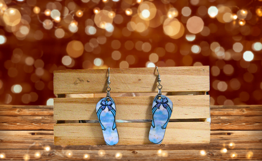 MDF-Flip Flop Shaped Sublimated Earrings 1.5 inch