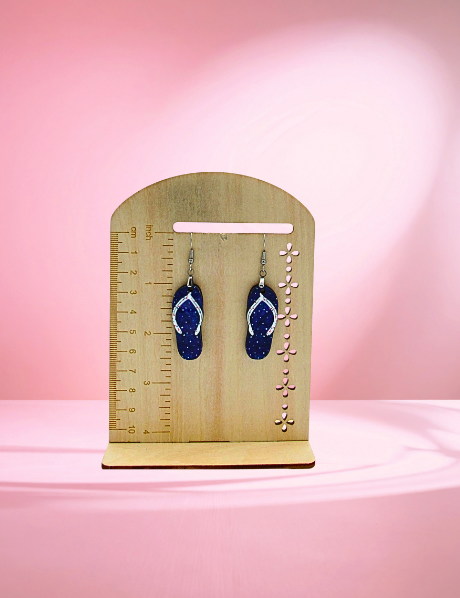 MDF-Flip Flop Shaped Sublimated Earrings 1.5 inch