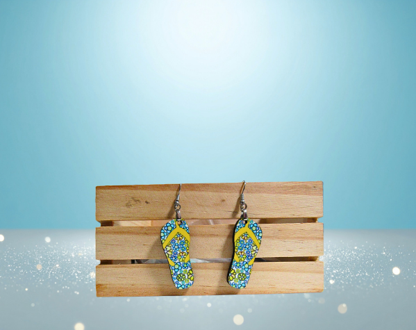 MDF-Flip Flop Shaped Sublimated Earrings 1.5 inch