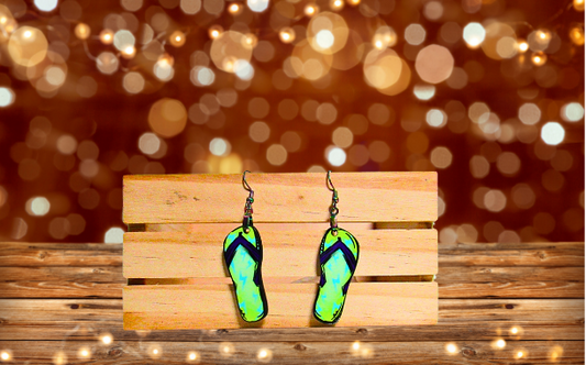 MDF-Flip Flop Shaped Sublimated Earrings 1.5 inch